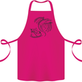 Christmas Dragon Pulling Santas Sleight Xmas Cotton Apron 100% Organic Pink