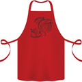Christmas Dragon Pulling Santas Sleight Xmas Cotton Apron 100% Organic Red