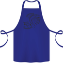 Christmas Dragon Pulling Santas Sleight Xmas Cotton Apron 100% Organic Royal Blue