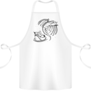Christmas Dragon Pulling Santas Sleight Xmas Cotton Apron 100% Organic White