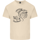 Christmas Dragon Pulling Santas Sleight Xmas Mens Cotton T-Shirt Tee Top Natural