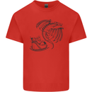 Christmas Dragon Pulling Santas Sleight Xmas Mens Cotton T-Shirt Tee Top Red