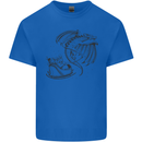 Christmas Dragon Pulling Santas Sleight Xmas Mens Cotton T-Shirt Tee Top Royal Blue