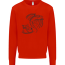 Christmas Dragon Pulling Santas Sleight Xmas Mens Sweatshirt Jumper Bright Red