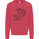 Christmas Dragon Pulling Santas Sleight Xmas Mens Sweatshirt Jumper Heliconia