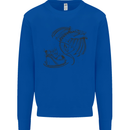 Christmas Dragon Pulling Santas Sleight Xmas Mens Sweatshirt Jumper Royal Blue