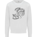 Christmas Dragon Pulling Santas Sleight Xmas Mens Sweatshirt Jumper White
