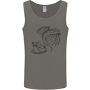 Christmas Dragon Pulling Santas Sleight Xmas Mens Vest Tank Top Charcoal