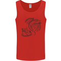 Christmas Dragon Pulling Santas Sleight Xmas Mens Vest Tank Top Red