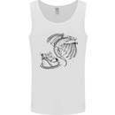 Christmas Dragon Pulling Santas Sleight Xmas Mens Vest Tank Top White
