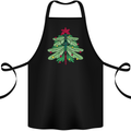 Christmas Dragonfly Xmas Tree Cotton Apron 100% Organic Black