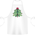 Christmas Dragonfly Xmas Tree Cotton Apron 100% Organic White