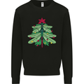 Christmas Dragonfly Xmas Tree Kids Sweatshirt Jumper Black