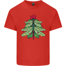 Christmas Dragonfly Xmas Tree Kids T-Shirt Childrens Red