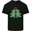 Christmas Dragonfly Xmas Tree Mens Cotton T-Shirt Tee Top Black