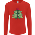 Christmas Dragonfly Xmas Tree Mens Long Sleeve T-Shirt Red