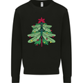 Christmas Dragonfly Xmas Tree Mens Sweatshirt Jumper Black