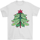 Christmas Dragonfly Xmas Tree Mens T-Shirt 100% Cotton White