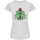 Christmas Dragonfly Xmas Tree Womens Petite Cut T-Shirt White