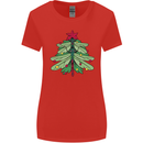 Christmas Dragonfly Xmas Tree Womens Wider Cut T-Shirt Red