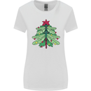 Christmas Dragonfly Xmas Tree Womens Wider Cut T-Shirt White