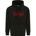 Christmas ECG Xmas Heartbeat Love Heart Childrens Kids Hoodie Black