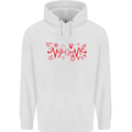 Christmas ECG Xmas Heartbeat Love Heart Childrens Kids Hoodie White