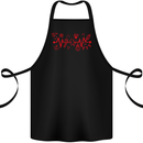 Christmas ECG Xmas Heartbeat Love Heart Cotton Apron 100% Organic Black