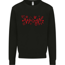 Christmas ECG Xmas Heartbeat Love Heart Kids Sweatshirt Jumper Black