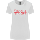 Christmas ECG Xmas Heartbeat Love Heart Womens Wider Cut T-Shirt White