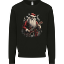 Christmas Electric Guitar Santa Rock n Roll Music Kids Sweatshirt Jumper Black