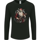 Christmas Electric Guitar Santa Rock n Roll Music Mens Long Sleeve T-Shirt Black