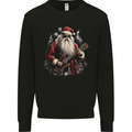 Christmas Electric Guitar Santa Rock n Roll Music Mens Sweatshirt Jumper Black