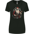 Christmas Electric Guitar Santa Rock n Roll Music Womens Wider Cut T-Shirt Black