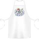 Christmas Elephants Xmas Cotton Apron 100% Organic White