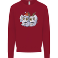 Christmas Elephants Xmas Kids Sweatshirt Jumper Red