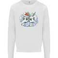 Christmas Elephants Xmas Kids Sweatshirt Jumper White