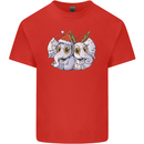 Christmas Elephants Xmas Mens Cotton T-Shirt Tee Top Red