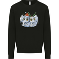 Christmas Elephants Xmas Mens Sweatshirt Jumper Black