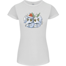 Christmas Elephants Xmas Womens Petite Cut T-Shirt White