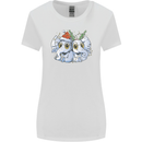Christmas Elephants Xmas Womens Wider Cut T-Shirt White