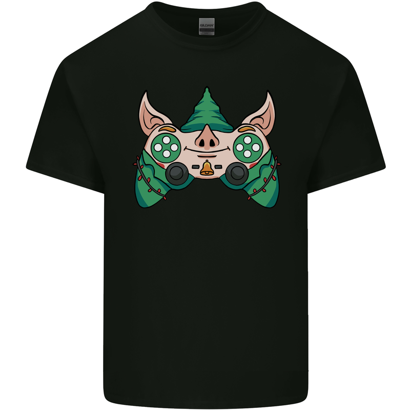 Christmas Elf Video Game Controller Joypad Xmas Kids T-Shirt Childrens Black