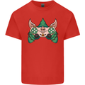 Christmas Elf Video Game Controller Joypad Xmas Kids T-Shirt Childrens Red
