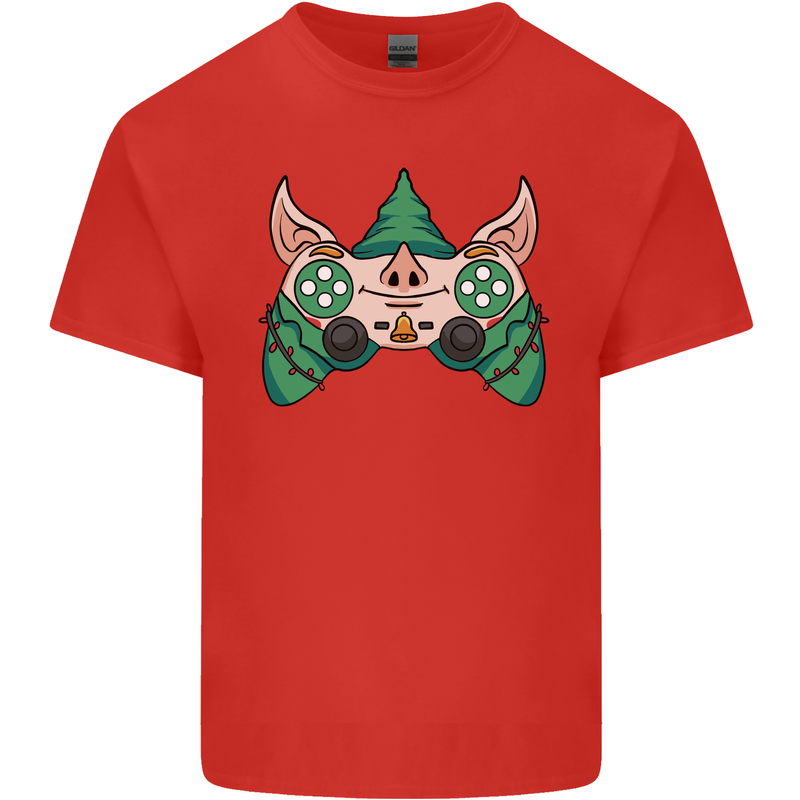 Christmas Elf Video Game Controller Joypad Xmas Kids T-Shirt Childrens Red