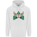 Christmas Elf Video Game Controller Joypad Xmas Mens 80% Cotton Hoodie White