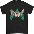 Christmas Elf Video Game Controller Joypad Xmas Mens T-Shirt 100% Cotton Black