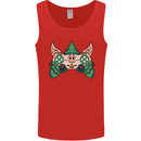 Christmas Elf Video Game Controller Joypad Xmas Mens Vest Tank Top Red