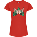 Christmas Elf Video Game Controller Joypad Xmas Womens Petite Cut T-Shirt Red