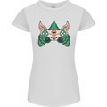 Christmas Elf Video Game Controller Joypad Xmas Womens Petite Cut T-Shirt White