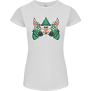 Christmas Elf Video Game Controller Joypad Xmas Womens Petite Cut T-Shirt White